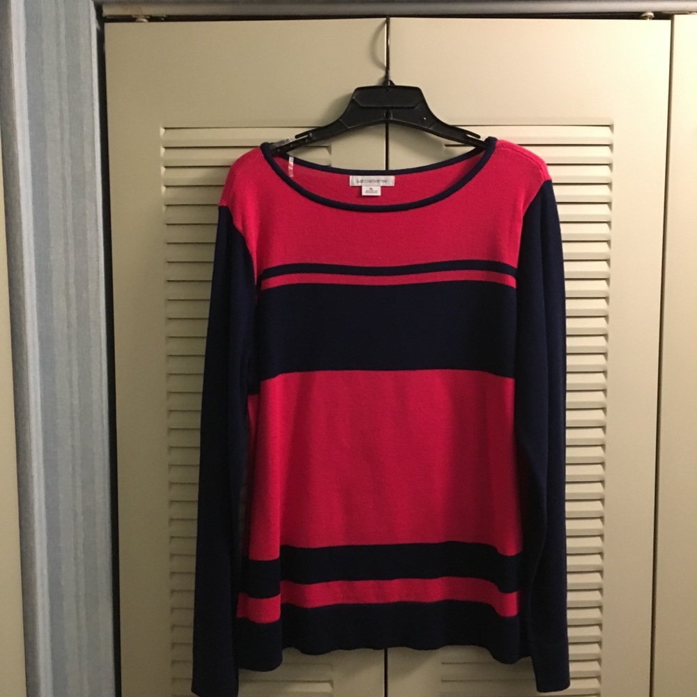 Liz Claiborne Red & Blue Top....Never Worn